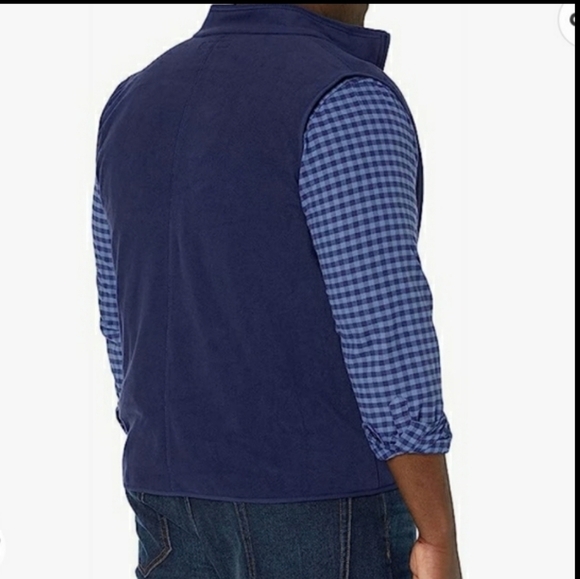 Amazon Essentials Men's Full-Zip Polar Fleece Vest in Navy Size XS - Picture 3 of 9